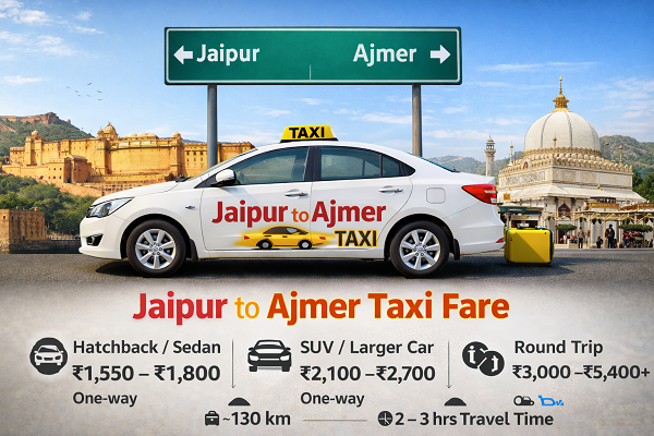 Jaipur to Ajmer Taxi Fare