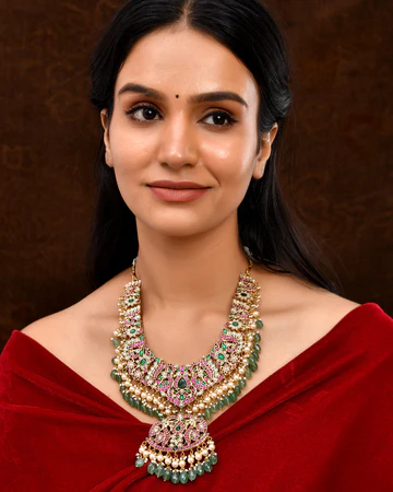 Long Kundan Necklace Set​