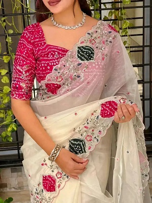 Saree with Stitched Blouse