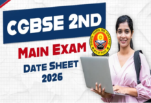CGBSE Second Main Exam 2026