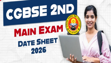 CGBSE Second Main Exam 2026