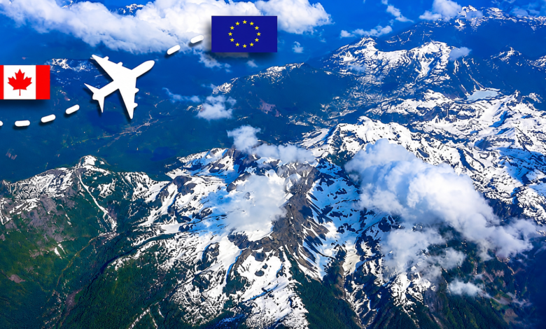 Canada to Europe Flight