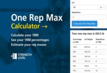1 rep max calculator