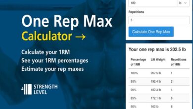 1 rep max calculator